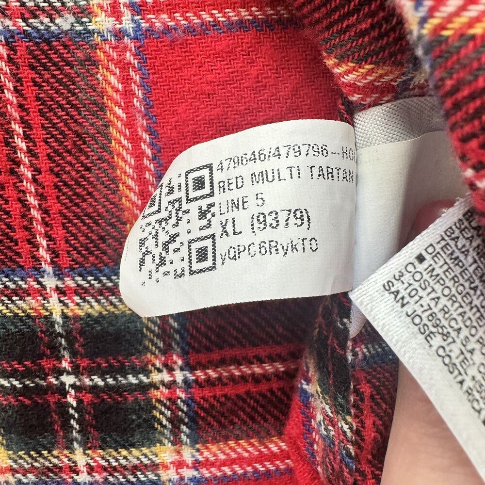 Old Navy Flannel Plaid LS Shirt Mens XL Multicolor Classic Regular Fit Button Up - Picture 6 of 9